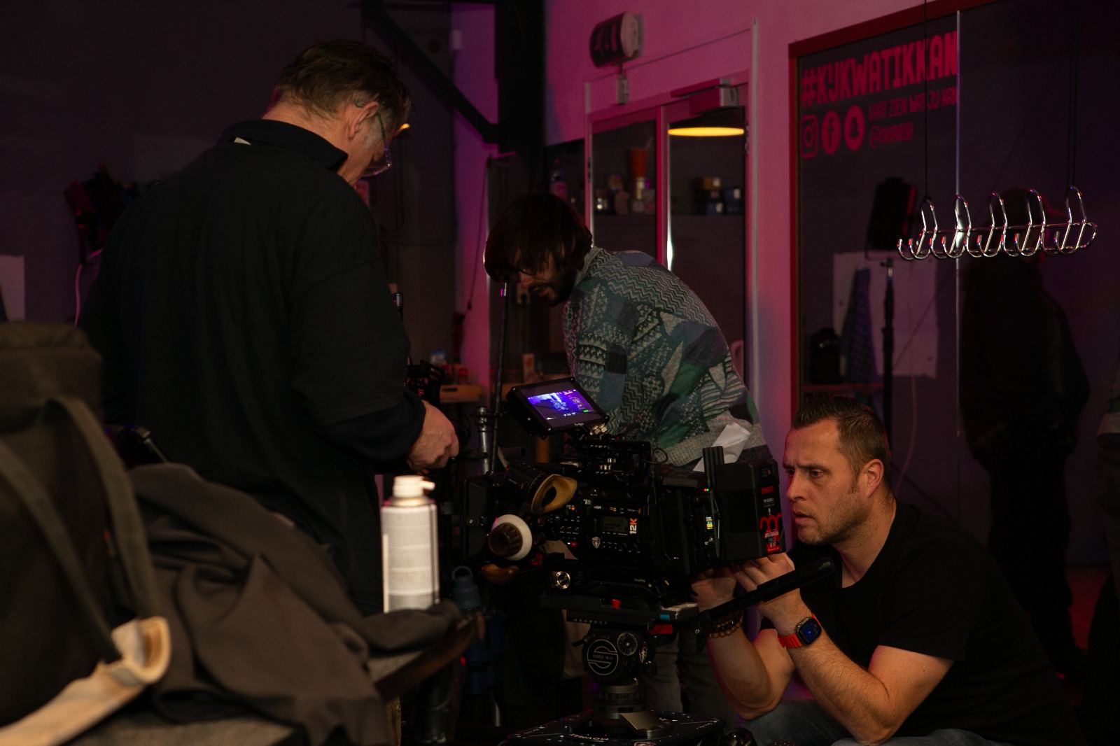 Camera crew preparing a shot for Moon Claw.